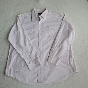 Vineyard Vines Slim Fit Tucker Shirt Men's Size 2XL XXL Pink Striped Whale Logo